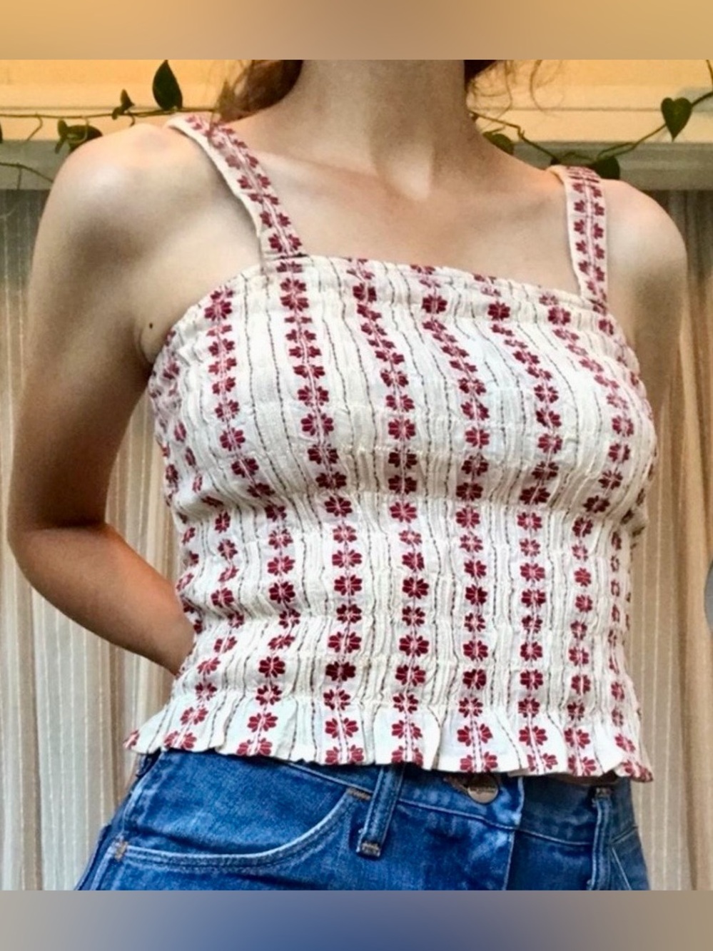 Floral Smocked Tank Top
